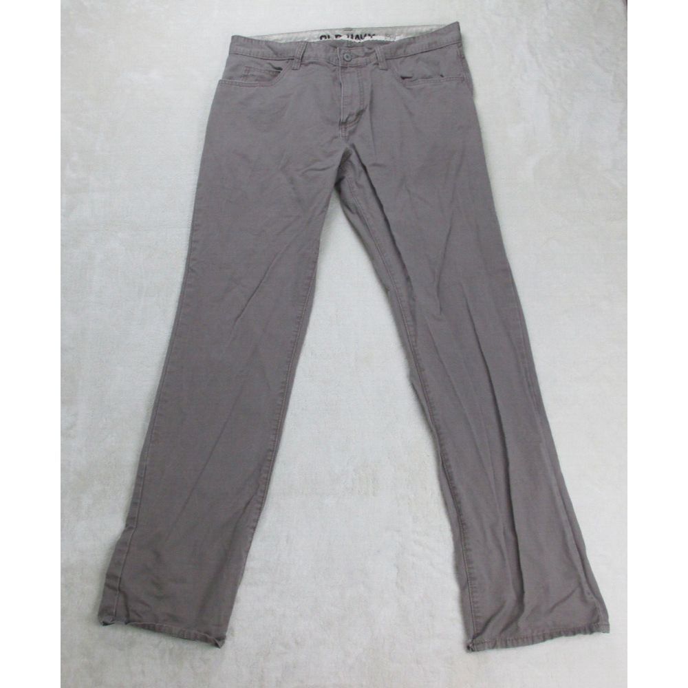 Old Navy Pants Mens 34 Brown Tan Khaki‎ Chino Cotton Preppy Casual 34X34*